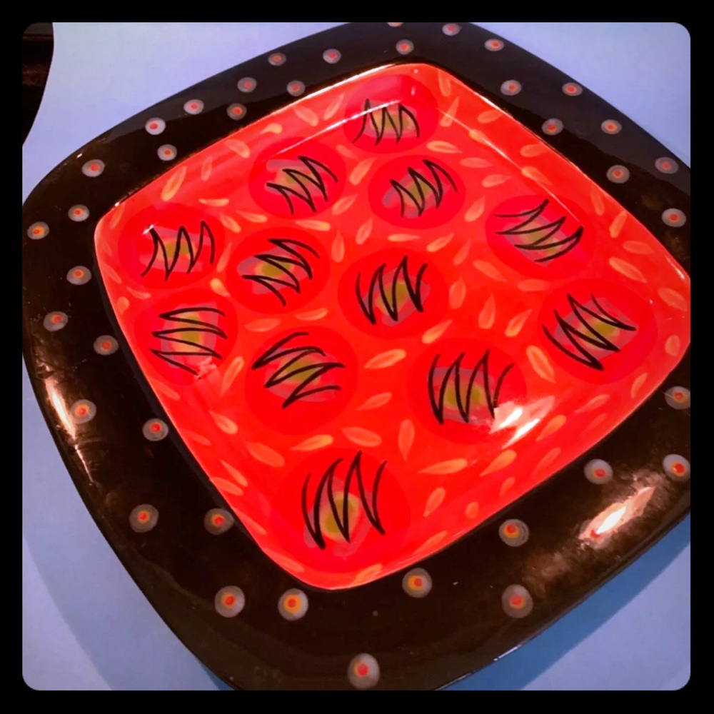 Alexis Ink Pottery large square platter